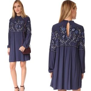 Parker woven embroidery peasant style dress